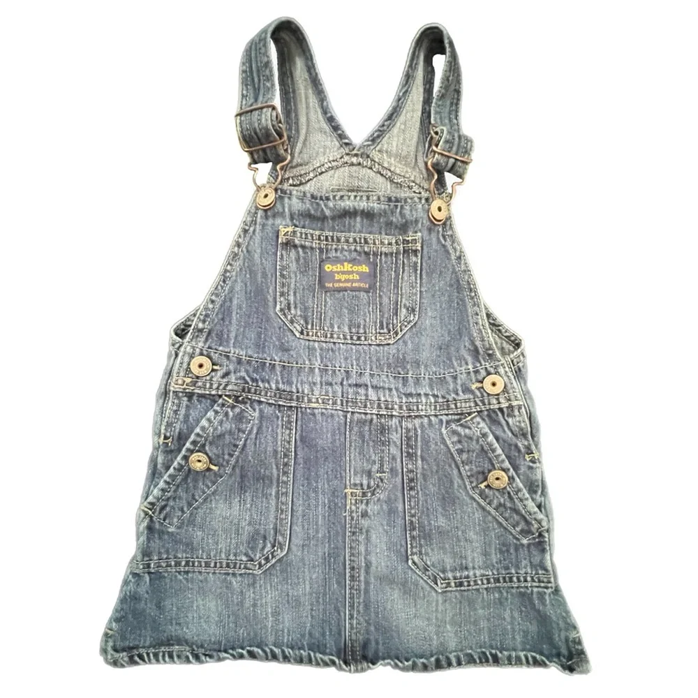 Vintage OshKosh B'gosh Blue Denim Overalls - 3T‎